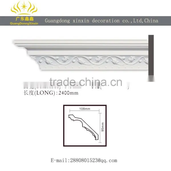 Polyurethane Carved Corner Cornice for Home & Interior Decoration