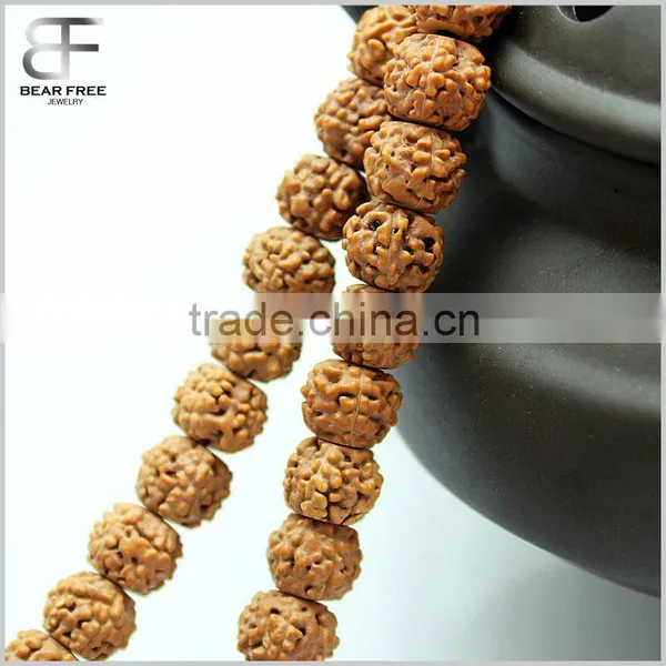 Natural Nepal Dragon Pattern Rudraksha Mala Utrasum Beads,Natural Seed Prayer Beads Strand