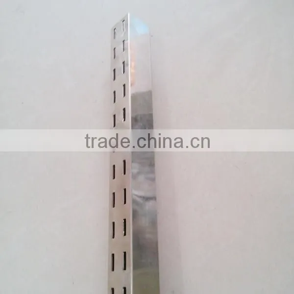 30*30mm Double Holes Square Brushed Metal Slot Tube for Store Display photo-2