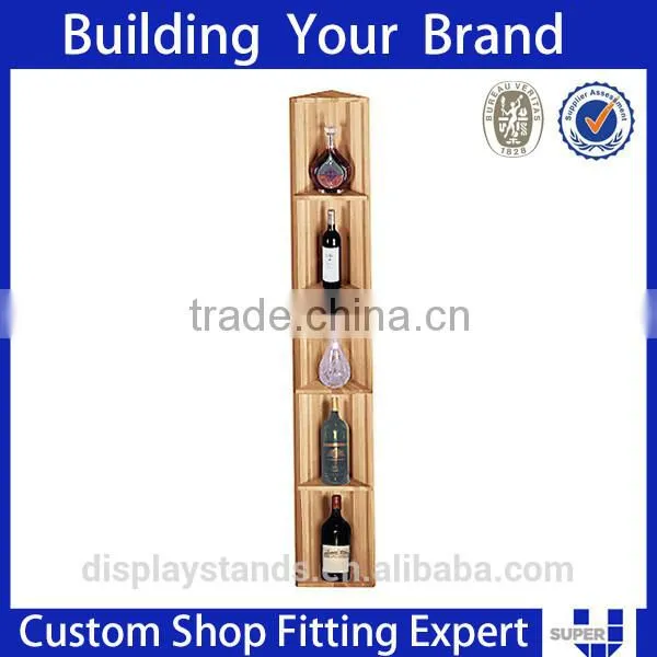 Handmade Wooden Wine Display Cabinet Storage Rack photo-4