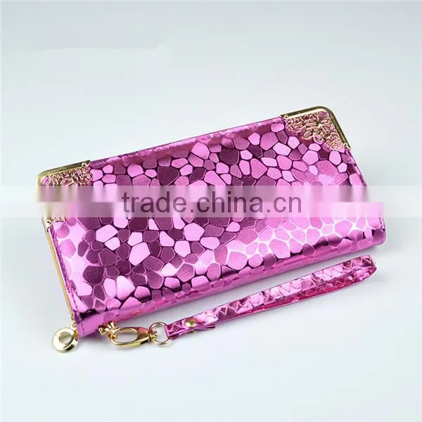 Elegant PU Leather Woman Bling Wallet Laides Latest Handbag Purse photo-5