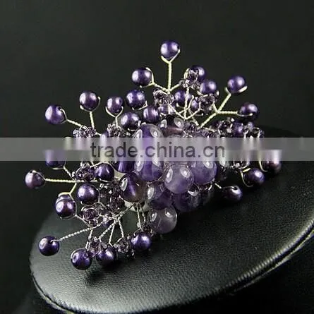 Purple Crystal Dubai Brooch photo-2