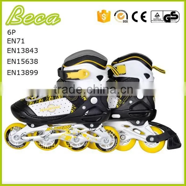 Wholesale Chrome Bearing Yellow Kids Roller Skate Shoes photo-3