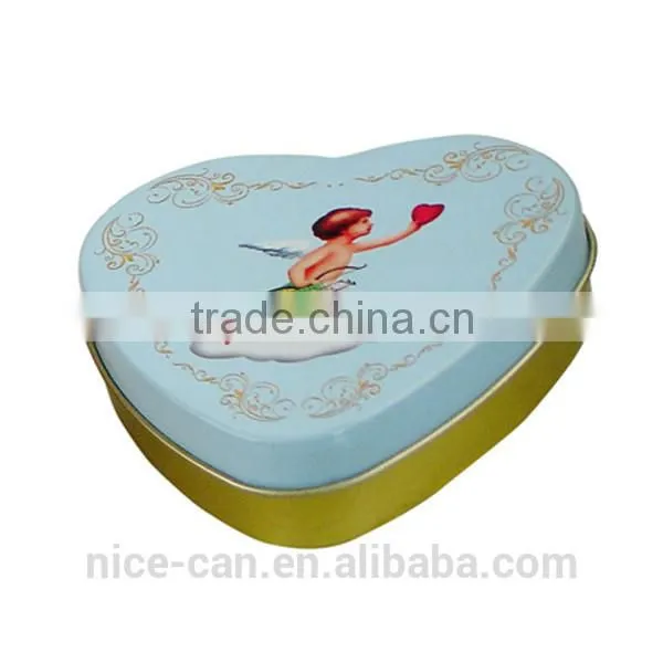 Pretty Candy and Chocolate Tin Cans Heart Shaped Gift Tin Boxs photo-3