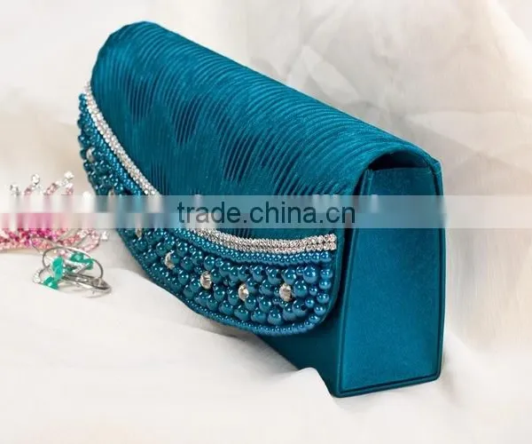 Ladies Beaded Evening Clutch Bag With Rhinestone photo-2