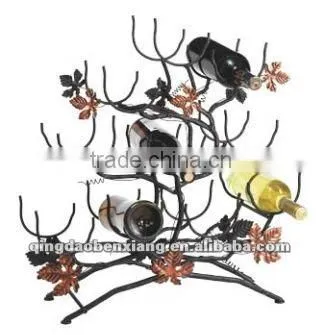BX wrought iron wine rack/ wine stand from China 2012 new decoration