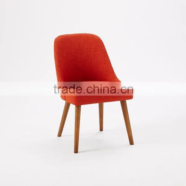 DC-4096 Fabric and Solid Wood Leg Dining Chair photo-3