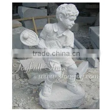 Child Stone Carvings and Sculptures--Tennis Boy