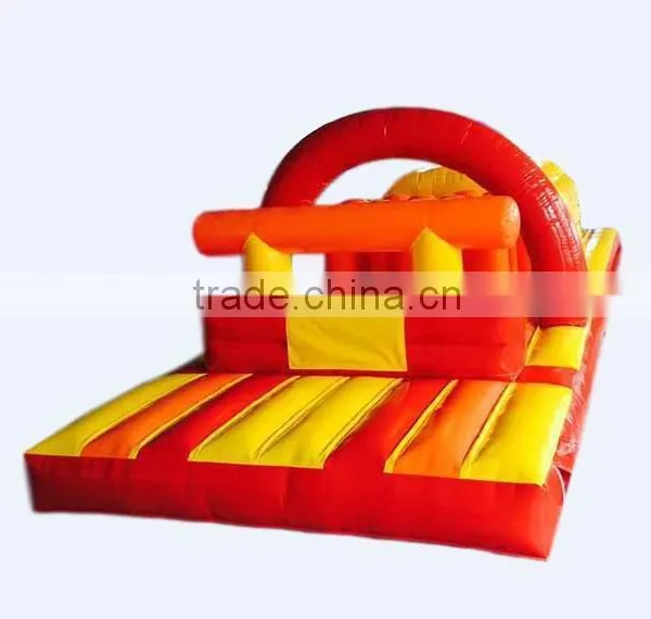 6mLx3.3mWx2.8mH Red Yellow Fire Hot Inflatable Obstacle Course Outdoor Adult Inflatable Obstacle Course Cheap photo-3