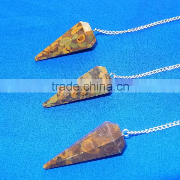 Picasso Jasper Facetted Pendulum For Sale photo-2