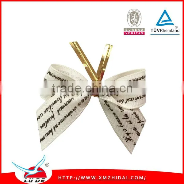 New Design Gift Packing Use Printed Satin Bows photo-2