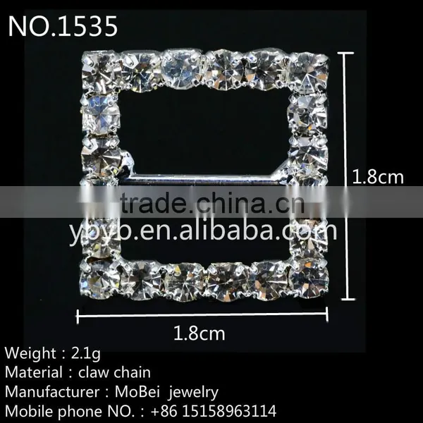 Rose Crystal Rhinestone Buckle for Wedding Invitation-1535 photo-2