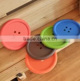 Fancy Silicone Cute Button Coasters Cup Mat photo-4