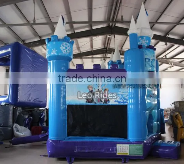 Frozen Castle Bounce House Five in One Combo, Kids Amusement Park photo-2