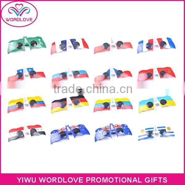 Worldwide Country Flags Color Plastic Crazy Cheering Sunglasses For Soccer Fans photo-2