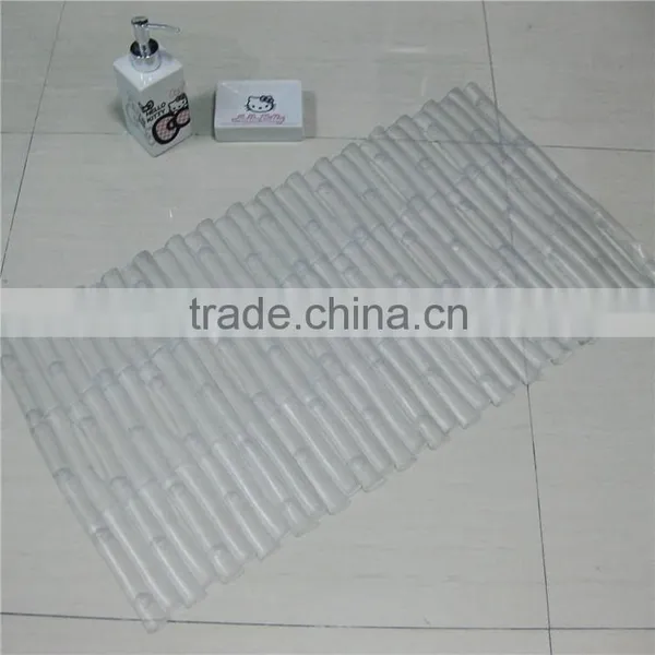 Bamboo Strip Pvc Mat Hotel Bathroom Anti-slip Mat Tub Mat photo-3