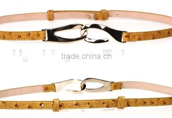 Woman Thin Fashion With Full Grain Leather Belt