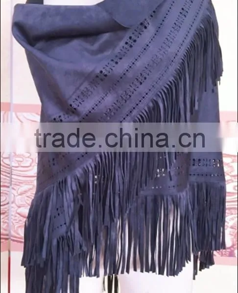Fringed PU Leather Cardigan Jacket for Girls photo-5