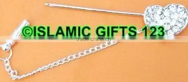 Hijab Pins- Scarf Pins Abaya -Nakab Pins-Islamic Pins-stone Dress Pins photo-6
