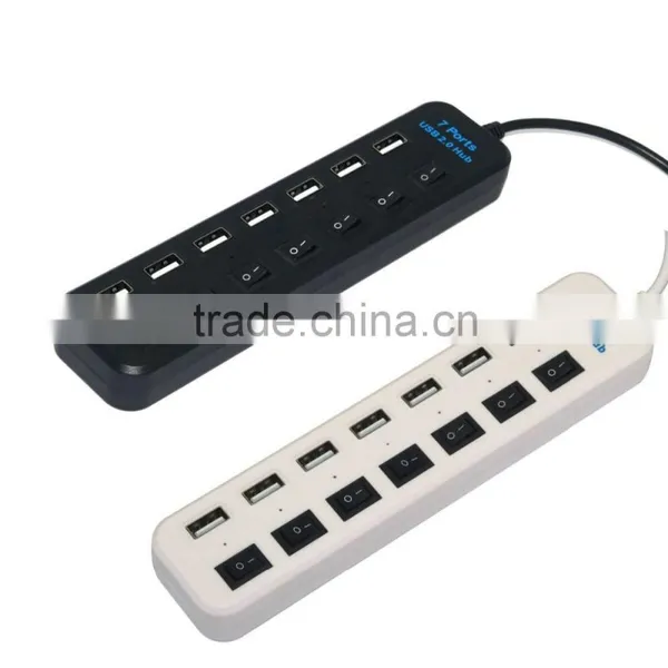 Factory Direct Supply! Hot Sales!Type C 7 Port USB 2.0 Hub Adapter With Individual Power Switches photo-5