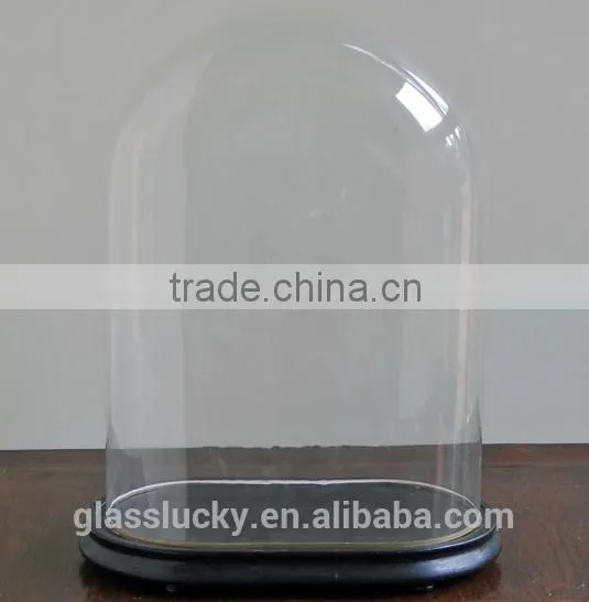 Wholesale Clear Glass Bell Jar With Wooden Base, High Quality Glass Bell Jar Dome Manufacture photo-6