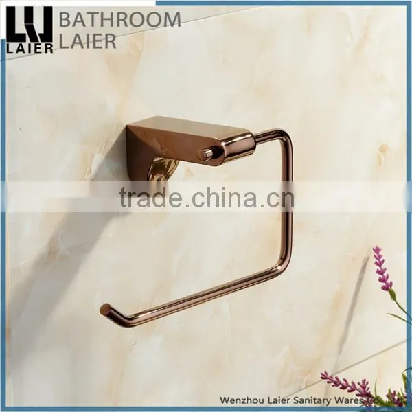 Promotional Fancy Design Zinc Alloy Rose Gold Finishing Bathroom Accessories Wall Mounted Toilet Paper Holder photo-5