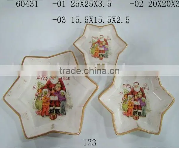 Christmas Ceramic Garden Plate