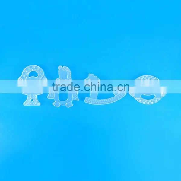Transparent Animal Designed Baby Teether Silicone Teether