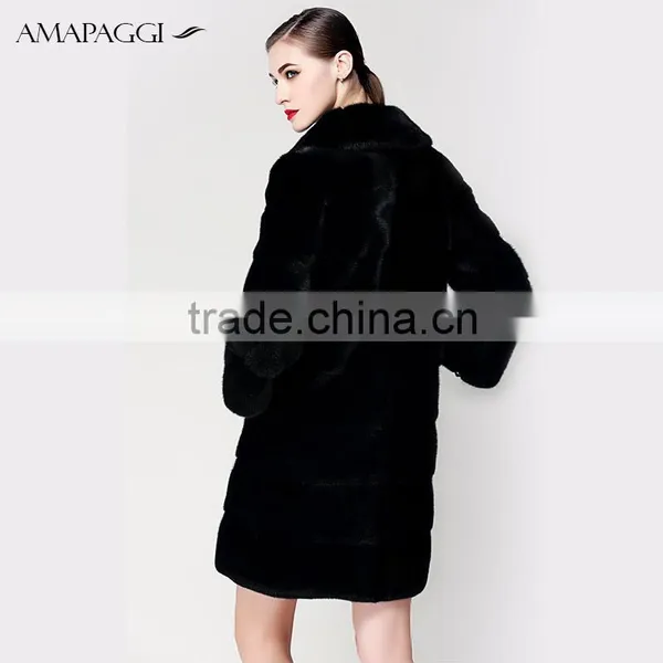 2015 Popular Winter Real Mink Fur Coat for Womens photo-3