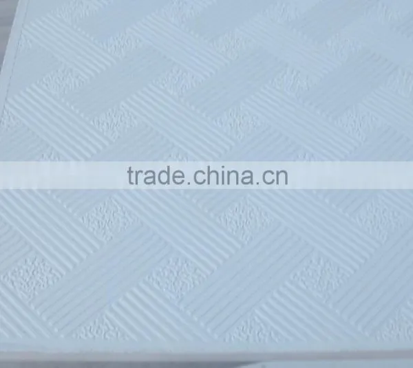PVC Vinyl Faced Gypsum Ceiling Tiles 600x600mm