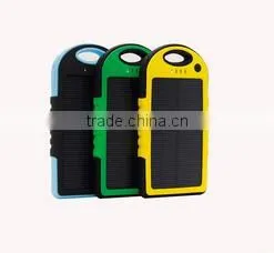 2016 Hotsale Waterproof Solar Power Bank 5000mAh, Portable Solar Charger photo-3