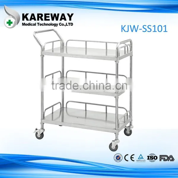 Stainless Steel Medical Cart Medicine Hospital Trolley