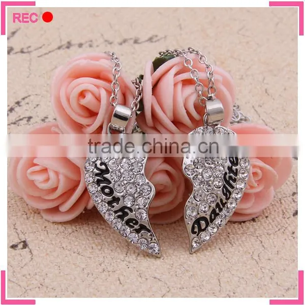 Heart Shape Necklace Broken to 2 Pieces, for Mother Necklace Cheap Price photo-2