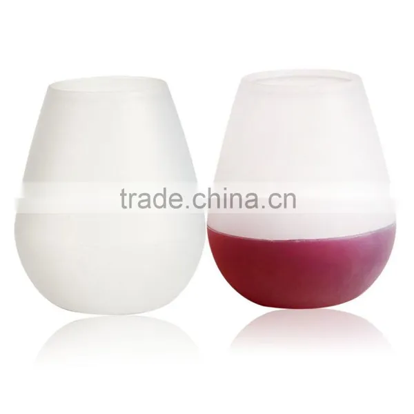 Transparent Eco-friendly Food Grade Silicone Red Wine Drinking Cup for Travel photo-2