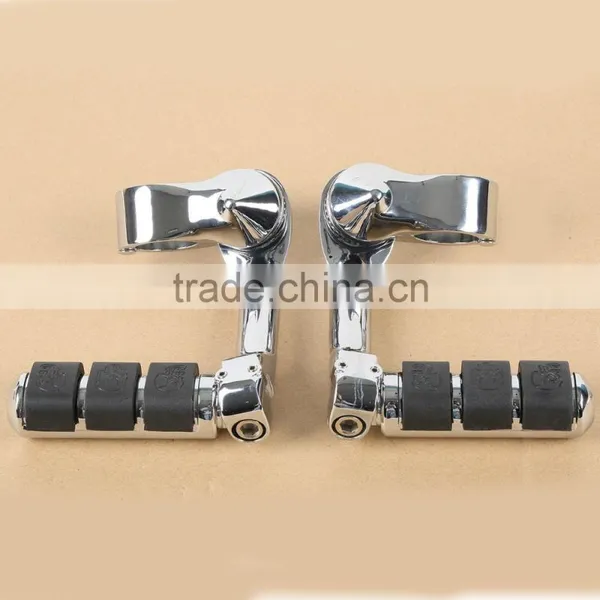 360 Degree Adjustable Highway Footpeg Footrests For Universal 32mm Chrome photo-6