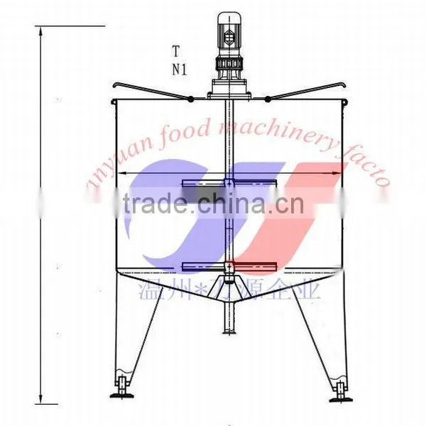 500L Single Layer Mixing Tank Stainless Steel Mixing Tank for Juice photo-3