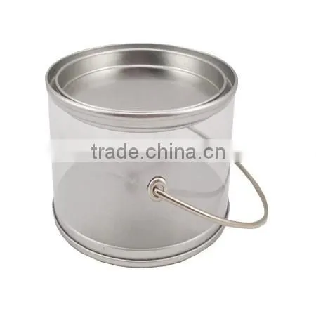 Oval-shaped Metal PVC Tin Bucket With Handle photo-3