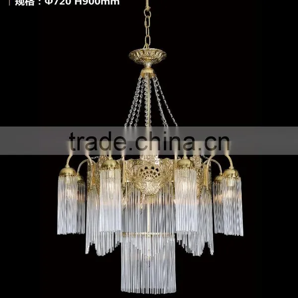 Rococo Style Crystal Bronze Chandelier For Living Room/ Elegant Crystal Chandelier Decorated Pendant Light photo-5