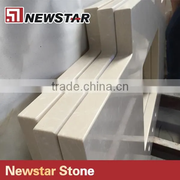Newstar Grey Marble Vein Venus Quartz Countertop for Bathroom photo-4