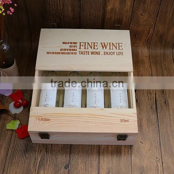 3 Bottle Wooden Wine Box/Wine Package Wooden Box photo-2