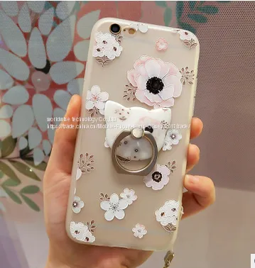 Pretty Cell Phone Case Cover Soft Tpu Silicone Mobile Phone Cases for IPhone7/7Plus/6/6s/6plus/6splus With Ring Holder photo-3