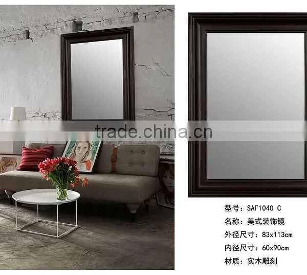 Hand Carved Decorative Wood Mirror Frame photo-3