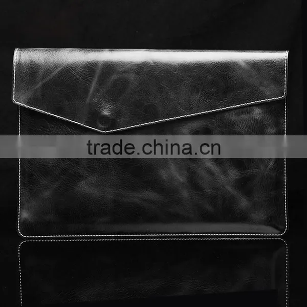 Wax Oil Documents Carrying Bag/Leather Envelope Bag/Laptop Portfolio Bag photo-3