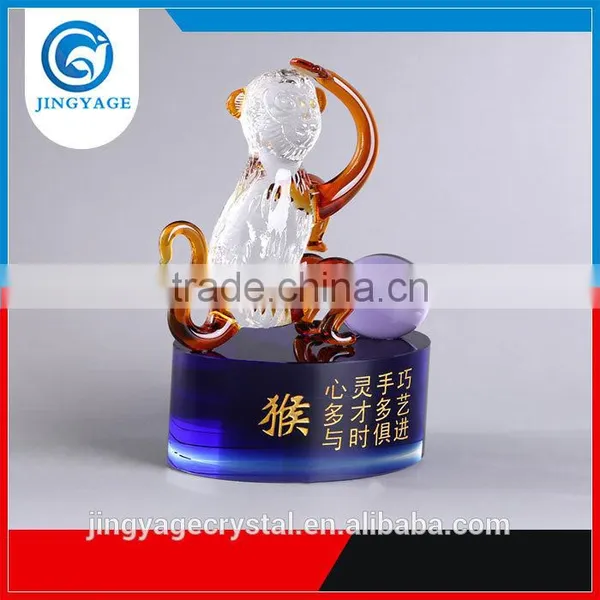 Jingyage Personalized Chinese Zodiac Crystal Monkey Clever 3d Model Souvenir Gifts photo-2