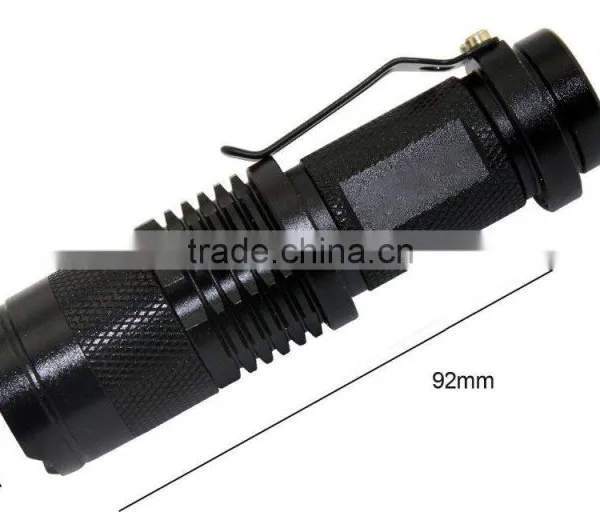 Factory Price Aluminum Battery Operated Tactical 3mode LED Mini Flashlight With Adjustable Focus photo-3