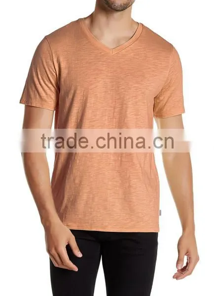 T-shirts 100% Cotton Robert Short Sleeve Slub V-Neck Tee T-shirts T-shirts for Men photo-4