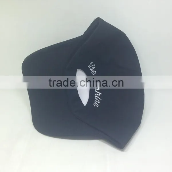 5 Panel Cap With Custom Embroidery Patch Black Hat photo-5