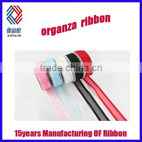 Beautiful Double Sheer Ribbons Silk Organza Ribbon photo-3