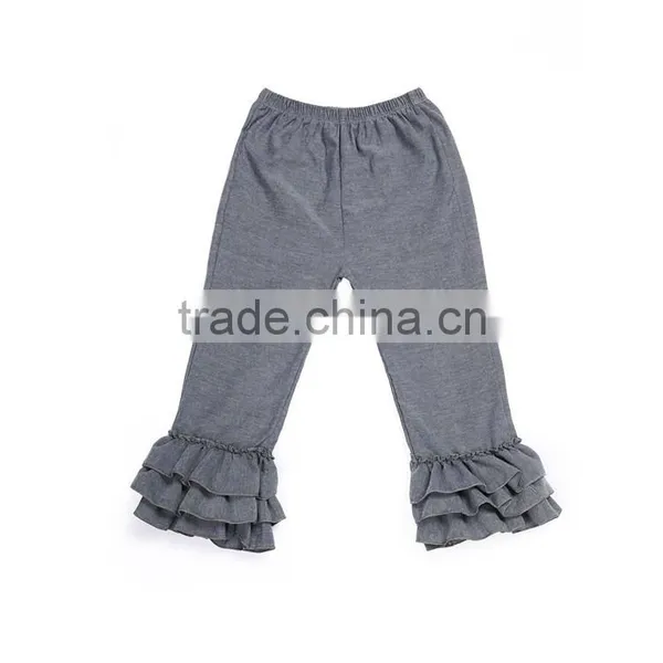 High Quality Denim Ruffle Pants For Baby Girls photo-2