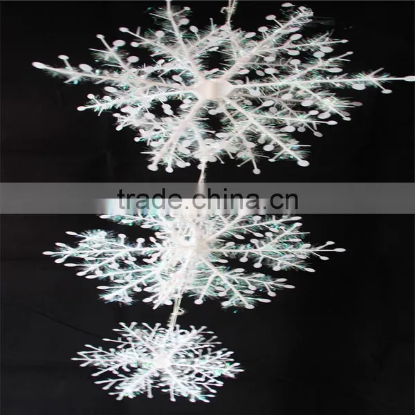 2017 Christmas Hanging Decoration Ornaments Snowflake Chrismas Plastic Snowflakes photo-4